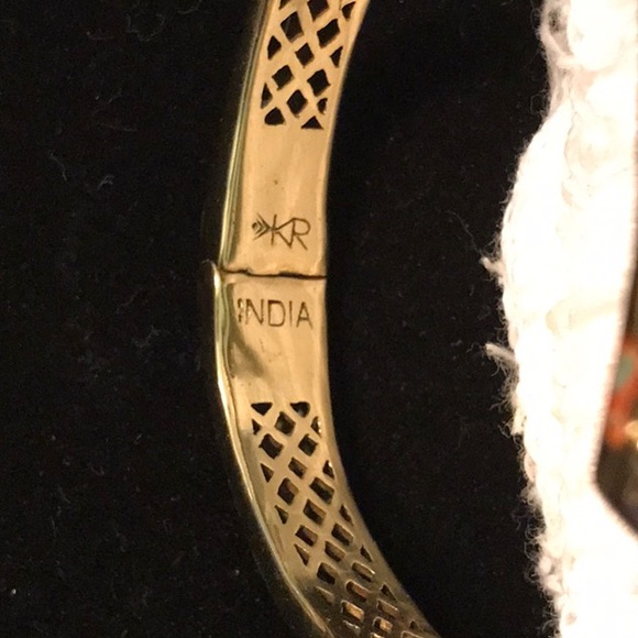 Vintage Silpada K&R Cobra brass Hinge Cuff Bangle Bracelet - Picture 6 of 6